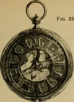 An illustration from Old clocks and watches & their makers : being an historical and descriptive account of the different styles of clocks and watches of the past, in England and abroad, to which is added a list of nearly twelve thousand makers (1922)