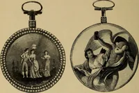 An illustration from Old clocks and watches & their makers : being an historical and descriptive account of the different styles of clocks and watches of the past, in England and abroad, to which is added a list of nearly twelve thousand makers (1922)