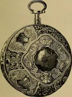 An illustration from Old clocks and watches & their makers : being an historical and descriptive account of the different styles of clocks and watches of the past, in England and abroad, to which is added a list of nearly twelve thousand makers (1922)