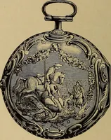 An illustration from Old clocks and watches & their makers : being an historical and descriptive account of the different styles of clocks and watches of the past, in England and abroad, to which is added a list of nearly twelve thousand makers (1922)