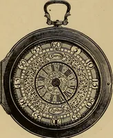 An illustration from Old clocks and watches & their makers : being an historical and descriptive account of the different styles of clocks and watches of the past, in England and abroad, to which is added a list of nearly twelve thousand makers (1922)