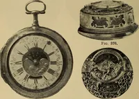 An illustration from Old clocks and watches & their makers : being an historical and descriptive account of the different styles of clocks and watches of the past, in England and abroad, to which is added a list of nearly twelve thousand makers (1922)