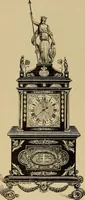 An illustration from Old clocks and watches & their makers : being an historical and descriptive account of the different styles of clocks and watches of the past, in England and abroad, to which is added a list of nearly twelve thousand makers (1922)