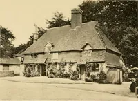 An illustration from Old cottages & farm-houses in Surrey / illustrated on one hundred collotype plates from photographs specially taken by W. Galsworthy Davie, with an introduction and numerous sketches by W. Curtis Green (1908)