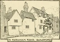 An illustration from Old cottages & farm-houses in Surrey / illustrated on one hundred collotype plates from photographs specially taken by W. Galsworthy Davie, with an introduction and numerous sketches by W. Curtis Green (1908)