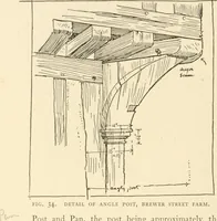 An illustration from Old cottages & farm-houses in Surrey / illustrated on one hundred collotype plates from photographs specially taken by W. Galsworthy Davie, with an introduction and numerous sketches by W. Curtis Green (1908)