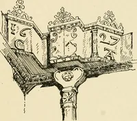 An illustration from Old cottages & farm-houses in Surrey / illustrated on one hundred collotype plates from photographs specially taken by W. Galsworthy Davie, with an introduction and numerous sketches by W. Curtis Green (1908)