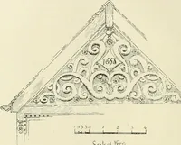 An illustration from Old cottages, farm houses, and other half-timber buildings in Shropshire, Herefordshire, and Cheshire (1904)