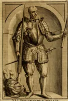 An illustration from Ombrassische Helden-Rüst-Kammer : welche von Ferdinanden, Ertzhertzogen zu Oesterreich, herrlich angerichtet (1735)