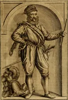 An illustration from Ombrassische Helden-Rüst-Kammer : welche von Ferdinanden, Ertzhertzogen zu Oesterreich, herrlich angerichtet (1735)
