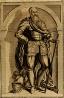 An illustration from Ombrassische Helden-Rüst-Kammer : welche von Ferdinanden, Ertzhertzogen zu Oesterreich, herrlich angerichtet (1735)