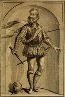 An illustration from Ombrassische Helden-Rüst-Kammer : welche von Ferdinanden, Ertzhertzogen zu Oesterreich, herrlich angerichtet (1735)
