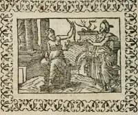 An illustration from Omnia Andreae Alciati v. c. emblemata : cum commentariis, quibus emblematum omnium aperta origine, mens authoris explicatur, & obscura omnia dubiaque illustrantur (1583)