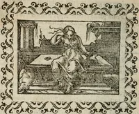 An illustration from Omnia Andreae Alciati v. c. emblemata : cum commentariis, quibus emblematum omnium aperta origine, mens authoris explicatur, & obscura omnia dubiaque illustrantur (1583)