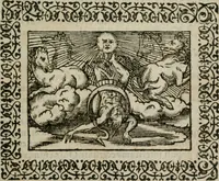 An illustration from Omnia Andreae Alciati v. c. emblemata : cum commentariis, quibus emblematum omnium aperta origine, mens authoris explicatur, & obscura omnia dubiaque illustrantur (1583)