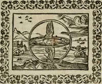 An illustration from Omnia Andreae Alciati v. c. emblemata : cum commentariis, quibus emblematum omnium aperta origine, mens authoris explicatur, & obscura omnia dubiaque illustrantur (1583)
