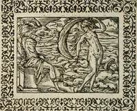 An illustration from Omnia Andreae Alciati v. c. emblemata : cum commentariis, quibus emblematum omnium aperta origine, mens authoris explicatur, & obscura omnia dubiaque illustrantur (1583)