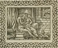 An illustration from Omnia Andreae Alciati v. c. emblemata : cum commentariis, quibus emblematum omnium aperta origine, mens authoris explicatur, & obscura omnia dubiaque illustrantur (1583)
