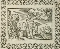 An illustration from Omnia Andreae Alciati v. c. emblemata : cum commentariis, quibus emblematum omnium aperta origine, mens authoris explicatur, & obscura omnia dubiaque illustrantur (1583)