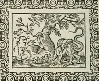 An illustration from Omnia Andreae Alciati v. c. emblemata : cum commentariis, quibus emblematum omnium aperta origine, mens authoris explicatur, & obscura omnia dubiaque illustrantur (1583)