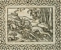 An illustration from Omnia Andreae Alciati v. c. emblemata : cum commentariis, quibus emblematum omnium aperta origine, mens authoris explicatur, & obscura omnia dubiaque illustrantur (1583)