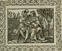An illustration from Omnia Andreae Alciati v. c. emblemata : cum commentariis, quibus emblematum omnium aperta origine, mens authoris explicatur, & obscura omnia dubiaque illustrantur (1583)