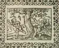 An illustration from Omnia Andreae Alciati v. c. emblemata : cum commentariis, quibus emblematum omnium aperta origine, mens authoris explicatur, & obscura omnia dubiaque illustrantur (1583)