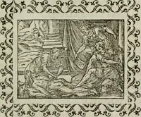 An illustration from Omnia Andreae Alciati v. c. emblemata : cum commentariis, quibus emblematum omnium aperta origine, mens authoris explicatur, & obscura omnia dubiaque illustrantur (1583)