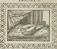 Picture 22 of 263 from Omnia Andreae Alciati v. c. emblemata : cum commentariis, quibus emblematum omnium aperta origine, mens authoris explicatur, & obscura omnia dubiaque illustrantur (1583), leaf 77