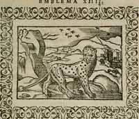 Picture 27 of 263 from Omnia Andreae Alciati v. c. emblemata : cum commentariis, quibus emblematum omnium aperta origine, mens authoris explicatur, & obscura omnia dubiaque illustrantur (1583), leaf 90