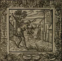 An illustration from Omnia Andreae Alciati v.c. emblemata : cum commentariis, quibus emblematum omnium aperta origine, mens auctoris explicatur, & obscura omnia dubiaque illustrantur (1581)