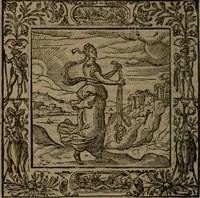 An illustration from Omnia Andreae Alciati v.c. emblemata : cum commentariis, quibus emblematum omnium aperta origine, mens auctoris explicatur, & obscura omnia dubiaque illustrantur (1581)