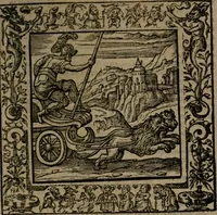 An illustration from Omnia Andreae Alciati v.c. emblemata : cum commentariis, quibus emblematum omnium aperta origine, mens auctoris explicatur, & obscura omnia dubiaque illustrantur (1581)
