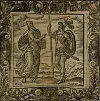 An illustration from Omnia Andreae Alciati v.c. emblemata : cum commentariis, quibus emblematum omnium aperta origine, mens auctoris explicatur, & obscura omnia dubiaque illustrantur (1581)