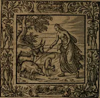 An illustration from Omnia Andreae Alciati v.c. emblemata : cum commentariis, quibus emblematum omnium aperta origine, mens auctoris explicatur, & obscura omnia dubiaque illustrantur (1581)