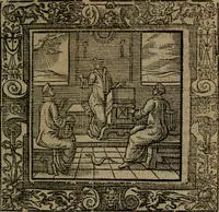 An illustration from Omnia Andreae Alciati v.c. emblemata : cum commentariis, quibus emblematum omnium aperta origine, mens auctoris explicatur, & obscura omnia dubiaque illustrantur (1581)