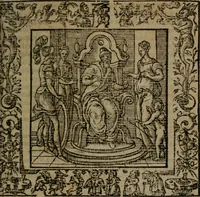 An illustration from Omnia Andreae Alciati v.c. emblemata : cum commentariis, quibus emblematum omnium aperta origine, mens auctoris explicatur, & obscura omnia dubiaque illustrantur (1581)