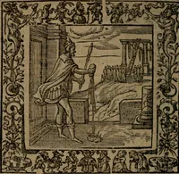 An illustration from Omnia Andreae Alciati v.c. emblemata : cum commentariis, quibus emblematum omnium aperta origine, mens auctoris explicatur, & obscura omnia dubiaque illustrantur (1581)
