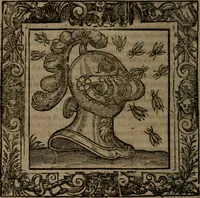 An illustration from Omnia Andreae Alciati v.c. emblemata : cum commentariis, quibus emblematum omnium aperta origine, mens auctoris explicatur, & obscura omnia dubiaque illustrantur (1581)