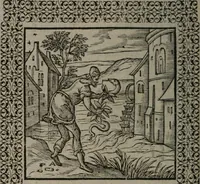 An illustration from Omnia Andreae Alciati v.c. emblemata : cum commentariis, quibus emblematum omnium aperta origine, mens auctoris explicatur, & obscura omnia dubiáque illustrantur (1577)