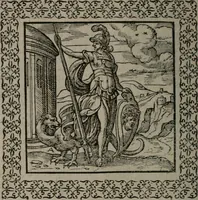 An illustration from Omnia Andreae Alciati v.c. emblemata : cum commentariis, quibus emblematum omnium aperta origine, mens auctoris explicatur, & obscura omnia dubiáque illustrantur (1577)
