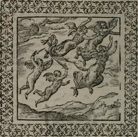 An illustration from Omnia Andreae Alciati v.c. emblemata : cum commentariis, quibus emblematum omnium aperta origine, mens auctoris explicatur, & obscura omnia dubiáque illustrantur (1577)