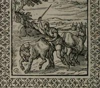 An illustration from Omnia Andreae Alciati v.c. emblemata : cum commentariis, quibus emblematum omnium aperta origine, mens auctoris explicatur, & obscura omnia dubiáque illustrantur (1577)