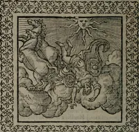 An illustration from Omnia Andreae Alciati v.c. emblemata : cum commentariis, quibus emblematum omnium aperta origine, mens auctoris explicatur, & obscura omnia dubiáque illustrantur (1577)