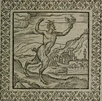 An illustration from Omnia Andreae Alciati v.c. emblemata : cum commentariis, quibus emblematum omnium aperta origine, mens auctoris explicatur, & obscura omnia dubiáque illustrantur (1577)