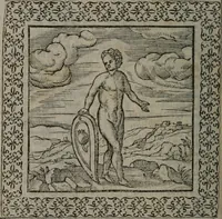 Picture 140 of 258 from Omnia Andreae Alciati v.c. emblemata : cum commentariis, quibus emblematum omnium aperta origine, mens auctoris explicatur, & obscura omnia dubiáque illustrantur (1577), leaf 383