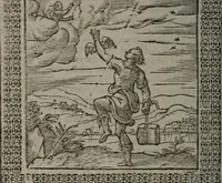 An illustration from Omnia Andreae Alciati v.c. emblemata : cum commentariis, quibus emblematum omnium aperta origine, mens auctoris explicatur, & obscura omnia dubiáque illustrantur (1577)