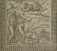 An illustration from Omnia Andreae Alciati v.c. emblemata : cum commentariis, quibus emblematum omnium aperta origine, mens auctoris explicatur, & obscura omnia dubiáque illustrantur (1577)