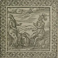 An illustration from Omnia Andreae Alciati v.c. emblemata : cum commentariis, quibus emblematum omnium aperta origine, mens auctoris explicatur, & obscura omnia dubiáque illustrantur (1577)