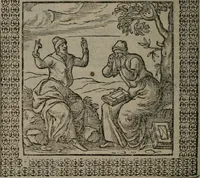 An illustration from Omnia Andreae Alciati v.c. emblemata : cum commentariis, quibus emblematum omnium aperta origine, mens auctoris explicatur, & obscura omnia dubiáque illustrantur (1577)